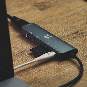 XtremeMac dockingstation USB Type-C 5000 Mbit/s Grå