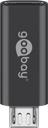 Goobay 55553 kabel kønsskifter USB Micro B USB C Grå