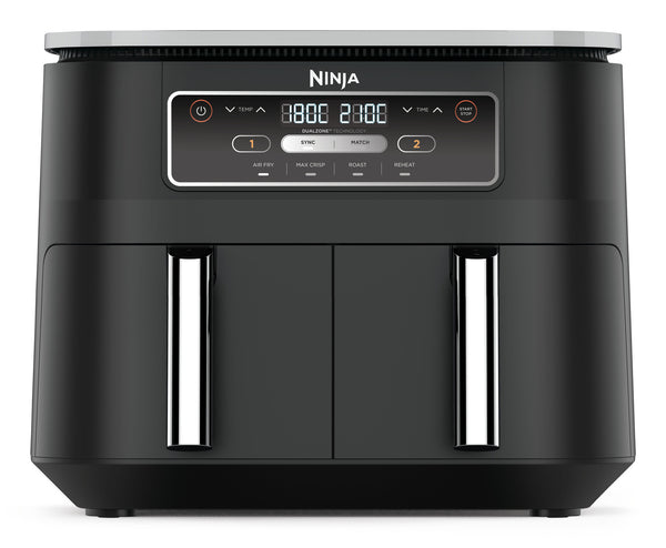 Ninja AF200EU frituregryde Dobbelt 7,6 L Enkeltstående 2400 W Varmluftsteger Sort