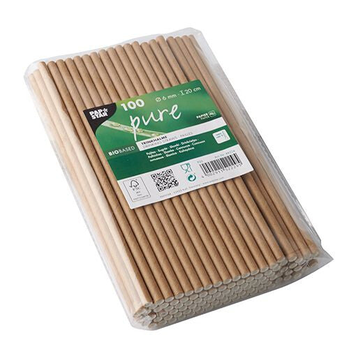 Papstar 88224 engangssugerør 100 stk Brun