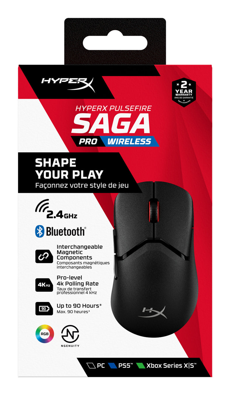 HyperX Pulsefire Saga Pro Wireless Gaming Mouse (sort)