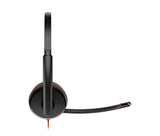 HP Poly Blackwire 3225 Stereo USB-C Headset +3.5mm Plug +USB-C/A Adapter