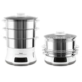 Tefal Convenient Series Deluxe VC502D dampkoger 3 kurv(e) Bordplade 900 W Rustfrit stål, Hvid