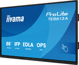 iiyama TE8613A-B2AG skilte display Kiosk design 2,17 m (85.6") Wi-Fi 500 cd/m² 4K Ultra HD Sort Berøringsskærm Indbygget processer Android 24/7