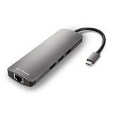 Sharkoon USB 3.0 Type C Combo Adapter interface-kort/adapter HDMI, RJ-45, USB 3.2 Gen 1 (3.1 Gen 1)