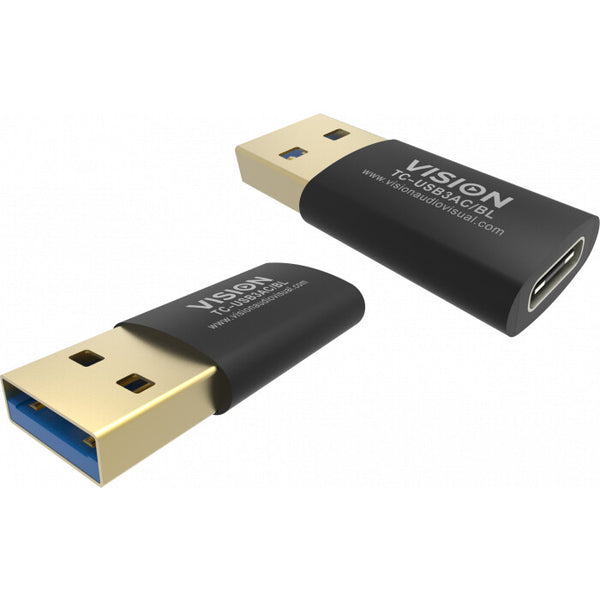 Vision TC-USB3AC/BL kabel kønsskifter Sort