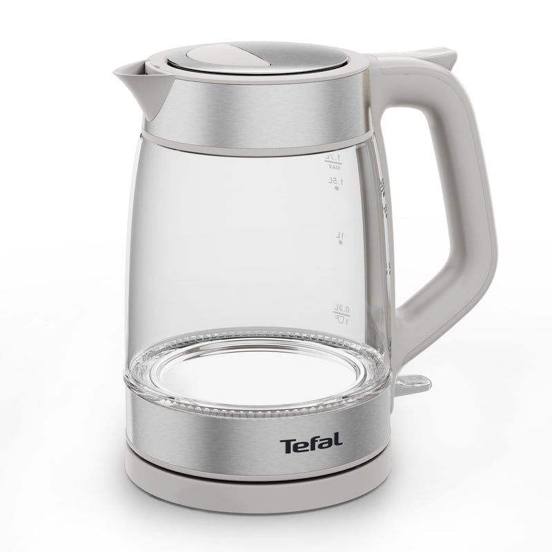 Tefal Glass Kettle KI605B30 elkedel 1,7 L 2200 W Grå, Sølv, Transparent