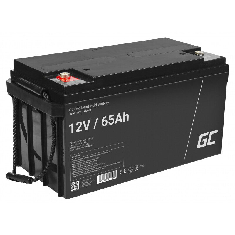Green Cell AGM28 genopladeligt batteri Blybatterier (VRLA) 65000 mAh 12 V