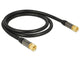 DeLOCK 88918 koaxial kabel RG-6/U 1 m F Sort