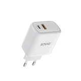 Savio LA-06 USB Type A & C Quick Charge Power Delivery 3.0 Indoor Tablet, Telefon Hvid Vekselstrøm Hurtig opladning Indendørs
