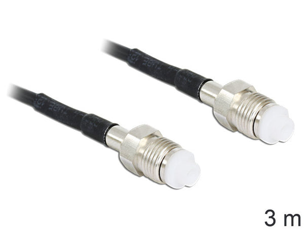 DeLOCK 88594 koaxial kabel RG-174 3 m FME Sort