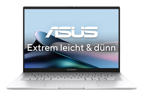 ASUS Zenbook 14 OLED UX3405CA-QD1302W Intel Core Ultra 7 255H Laptop 35,6 cm (14") WUXGA 16 GB LPDDR5x-SDRAM 1 TB SSD Wi-Fi 7 (802.11be) Windows 11 Home Tysk Sølv