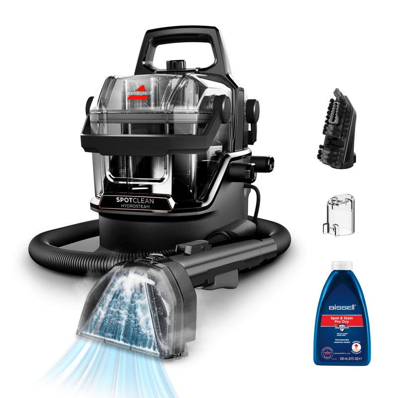 Bissell SpotClean Hydrosteam Select Cylinderdamp rengøringsmiddel 1,9 L 1000 W Sort