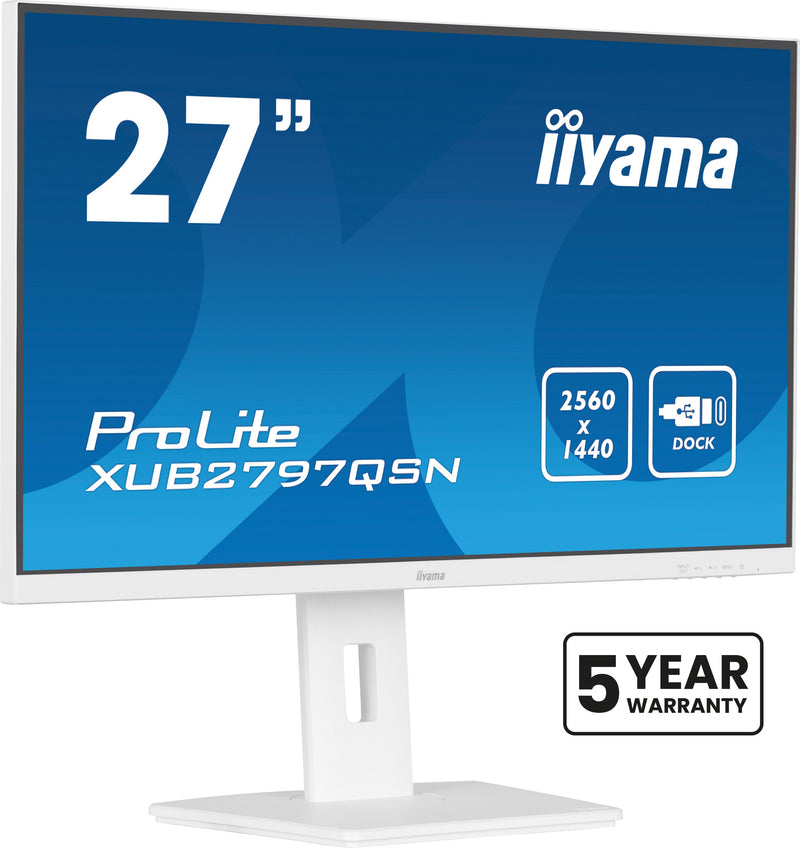 iiyama G-MASTER XUB2797QSN-W2 computerskærm 68,6 cm (27") 2560 x 1440 pixel Quad HD LED Hvid