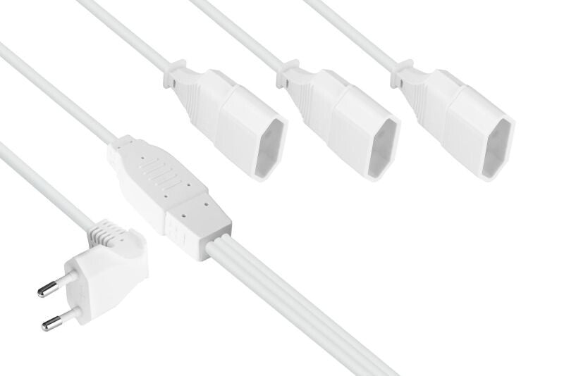 Kabelmeister SK0413-W020 stikdåse 2,25 m 3 AC stikkontakt(er) Indendørs Hvid