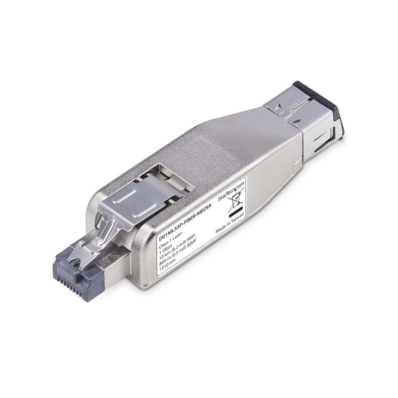 StarTech.com D01ML55P-FIBER-MEDIA netværksomformer til medie 1000 Mbit/s 1310 nm Multitilstand, Enkeltilstand Sølv