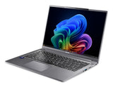 TERRA Mobile 1471L Copilot+ PC Intel Core Ultra 7 258V Laptop 35,6 cm (14") WUXGA 32 GB DDR5-SDRAM 1 TB SSD Wi-Fi 7 (802.11be) Windows 11 Pro Tysk Grå