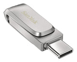 SanDisk Ultra Dual Drive Luxe USB-nøgle 2 TB USB Type-A / USB Type-C 3.2 Gen 1 (3.1 Gen 1) Sølv