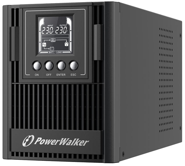 PowerWalker VFI 1000 AT UPS-enhed Dobbeltkonvertering (online) 1 kVA 900 W 3 AC stikkontakt(er)
