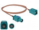 DeLOCK 90003 koaxial kabel RG-316/U 1 m FAKRA Z Beige