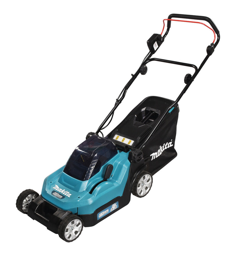 Makita DLM382PM2 plæneklipper Batteri Sort, Blå