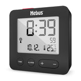Mebus 25801 wekker Digital alarmur Sort