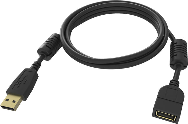 Vision TC-2MUSBEXT-BL USB-kabel USB 2.0 2 m USB A 0,48 Gbit/sek. Sort