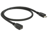DeLOCK 0.5m USB 2.0 USB-kabel 0,5 m Micro-USB B 0,48 Gbit/sek. Sort