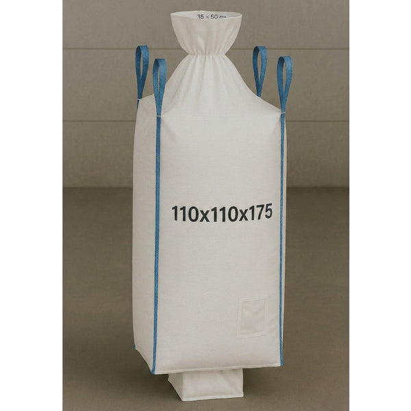 Extralink BIG BAG U+2 110X110X175CM 1300KG Z LEJEM 2100 L 1 stk Hvid