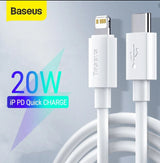 Baseus TZCATLZJ-02 Lightning kabel 1,5 m Hvid