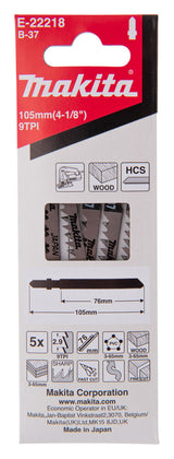 Makita E-22218 stiksav, rullesav & sabelsavklinge High Carbon Steel (HCS) 5 stk