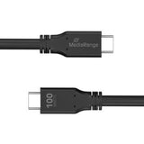 MediaRange MRCS218 USB-kabel USB 3.2 Gen 1 (3.1 Gen 1) 3 m USB C 10 Gbit/sek. 100 W Sort