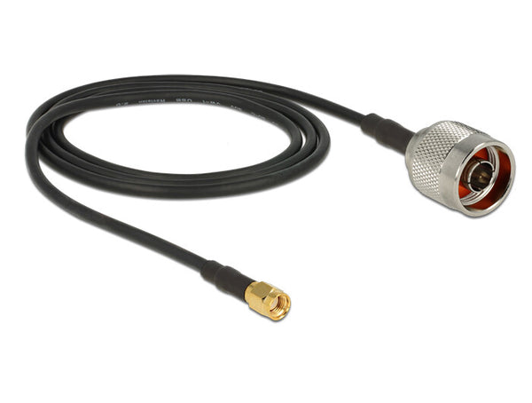 DeLOCK 88940 koaxial kabel CFD200 2 m RP-SMA Sort