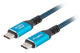 Lanberg CA-CMCM-45CU-0015-BK USB-kabel USB 3.2 Gen 2 (3.1 Gen 2) 1,5 m USB C 40 Gbit/sek. 240 W Sort, Blå