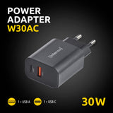 Intenso 7803010 strømadapter og vekselret Indendørs 30 W Sort