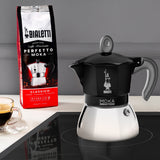 Bialetti Moka Induktion Moka gryde 0,28 L Sort, Sølv