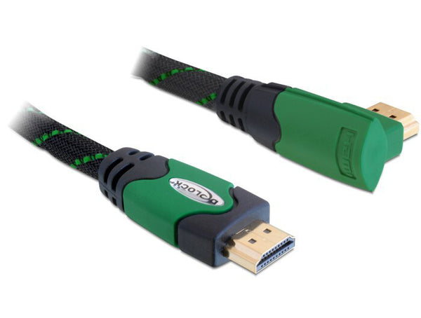 DeLOCK 5m High Speed HDMI 1.4 HDMI-kabel HDMI Type A (Standard) Sort, Grøn