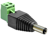 DeLOCK 65422 kabel kønsskifter DC 2.1 x 5.5 mm 2p Sort, Grøn