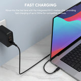 AUKEY CB-KCC101 USB-kabel USB 3.2 Gen 1 (3.1 Gen 1) USB C Sort
