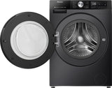 Hisense WD3S8043BB3 vaskemaskine - tørretumbler Fritstående Front-læsning Sort