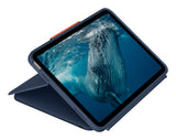 Logitech Rugged Combo 4c Touch QWERTZ Tysk Smart Connector Blå