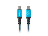 Lanberg CA-CMCM-44CU-0005-BK USB-kabel USB4 Gen 2x2 0,5 m USB C 40 Gbit/sek. 240 W Sort, Blå