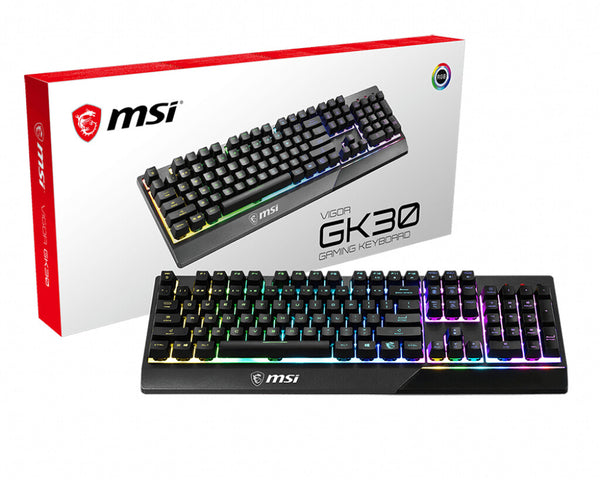 MSI Vigor GK30 tastatur Spil USB QWERTZ Tysk Sort
