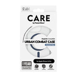 PanzerGlass CARE™ by ® Urban Combat Case Transparent m. Blå MagSafe iPhone 16 Pro