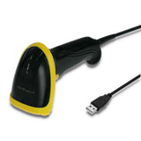 Qoltec 50867 stregkodelæser Håndholdt stregkodelæser 1D/2D Laser Sort, Gul