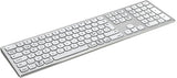 Voxicon DK-295B-WHT tastatur Universel Bluetooth QWERTY Nordisk Hvid, Sølv