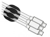 DeLOCK 18346 kabelorganisator Bord/Væg Kabelholder Sort, Hvid 6 stk