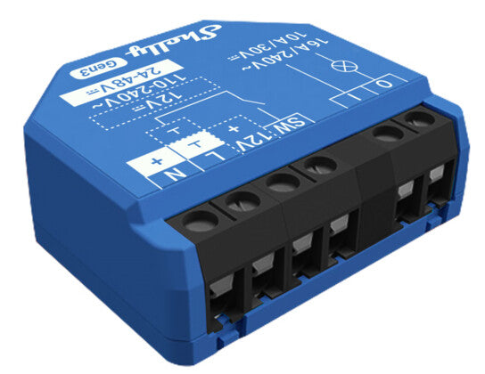 Shelly 1 Gen3 Intelligent kontakt 1P Blå