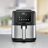Rommelsbacher FRH 1500 frituregryde Enkelt 5 L Enkeltstående 1500 W Varmluftsteger Sort, Rustfrit stål