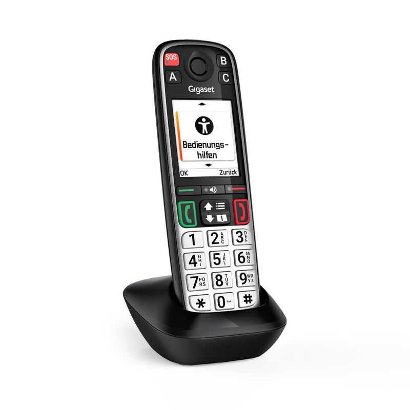 Gigaset EASY 500HX Analog/DECT-telefon Nummervisning Sort, Sølv